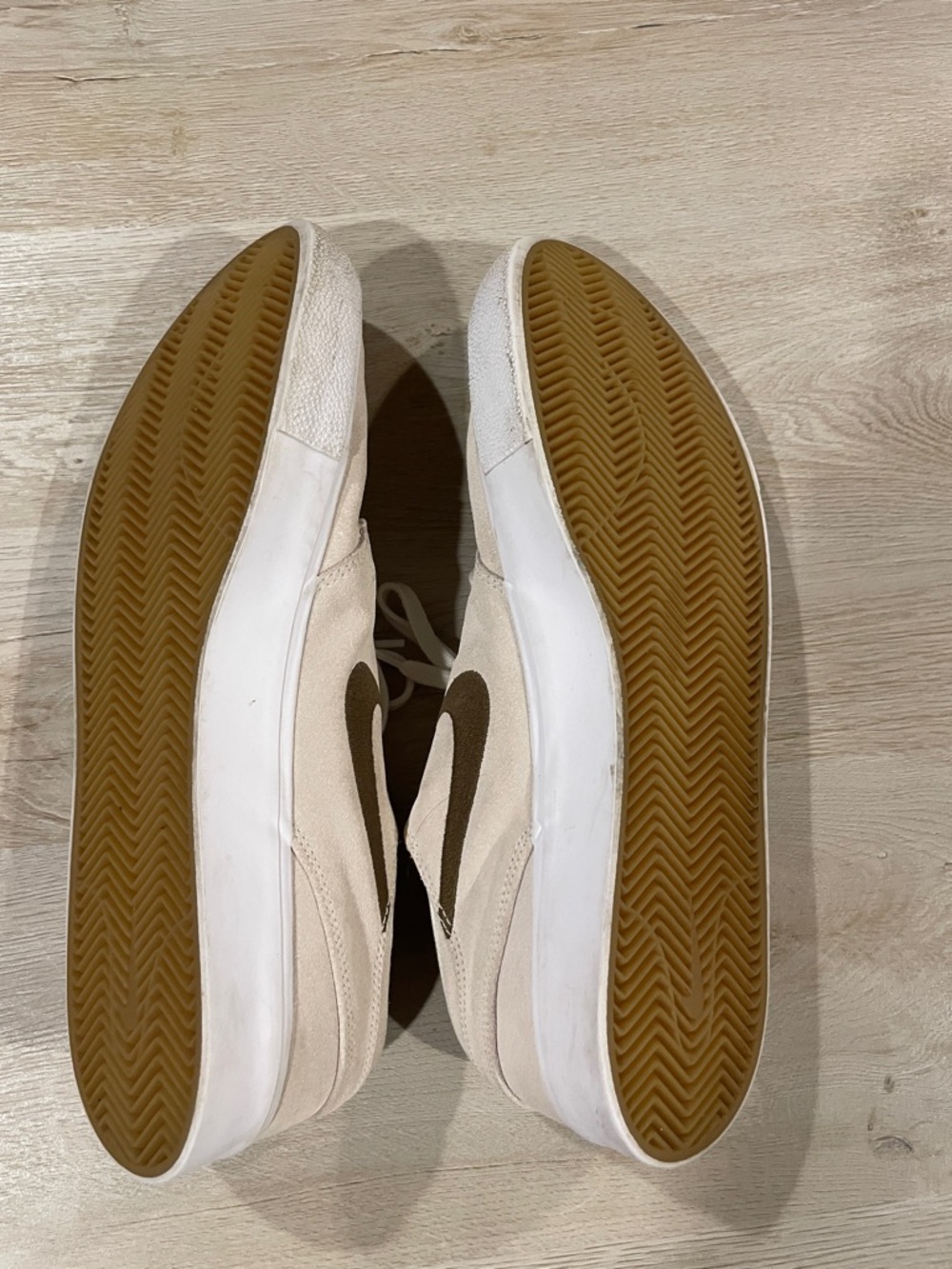 Nike Taupe Suede Low-Top Sneakers with Cream Laces - Picture 7 of 7